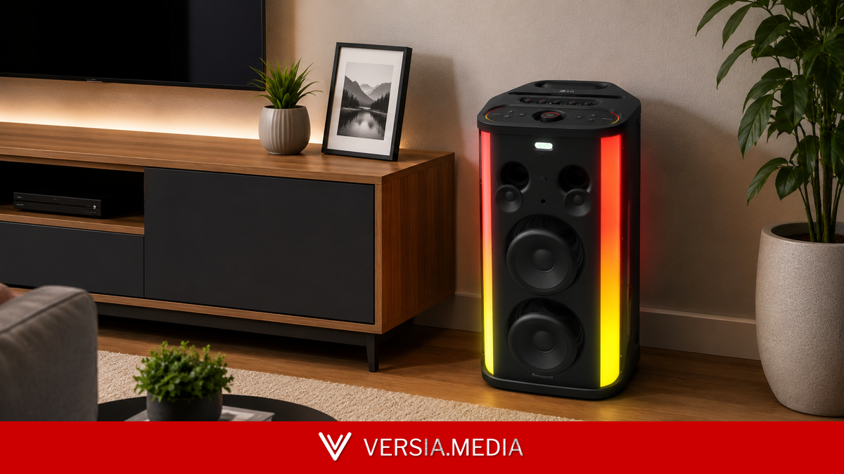 LG quer derrotar JBL com caixa de som gigante com bateria para 25h de música