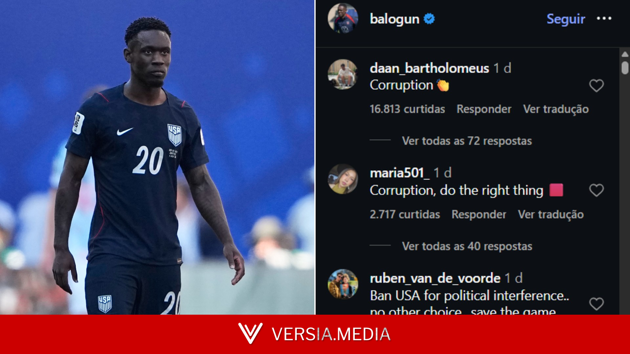 Perfil de Balogun é invadido por torcedores rivais com críticas por anulação de cartão após pedido de Trump: 'Corrupção'